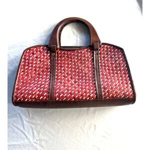 Vintage Wooden Handle Bag